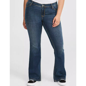 Torrid Super Stretch Luxe Slim Bootcut Mid Rise Denim Jeans Plus Sz 22 Short NWT